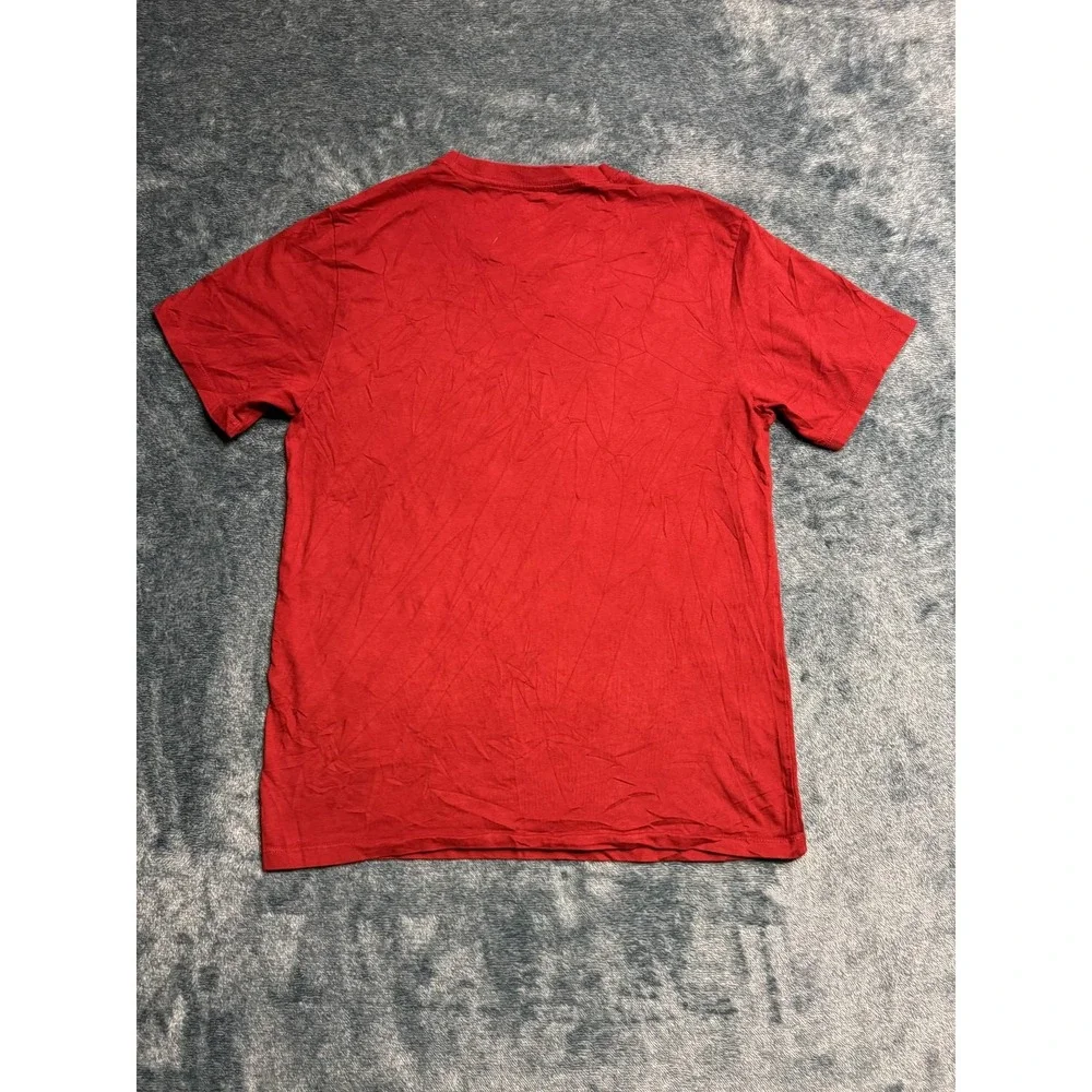 Levis Strauss Grizzly Bear Graphic T-Shirt Red Medium Mens Cotton Standard Fit